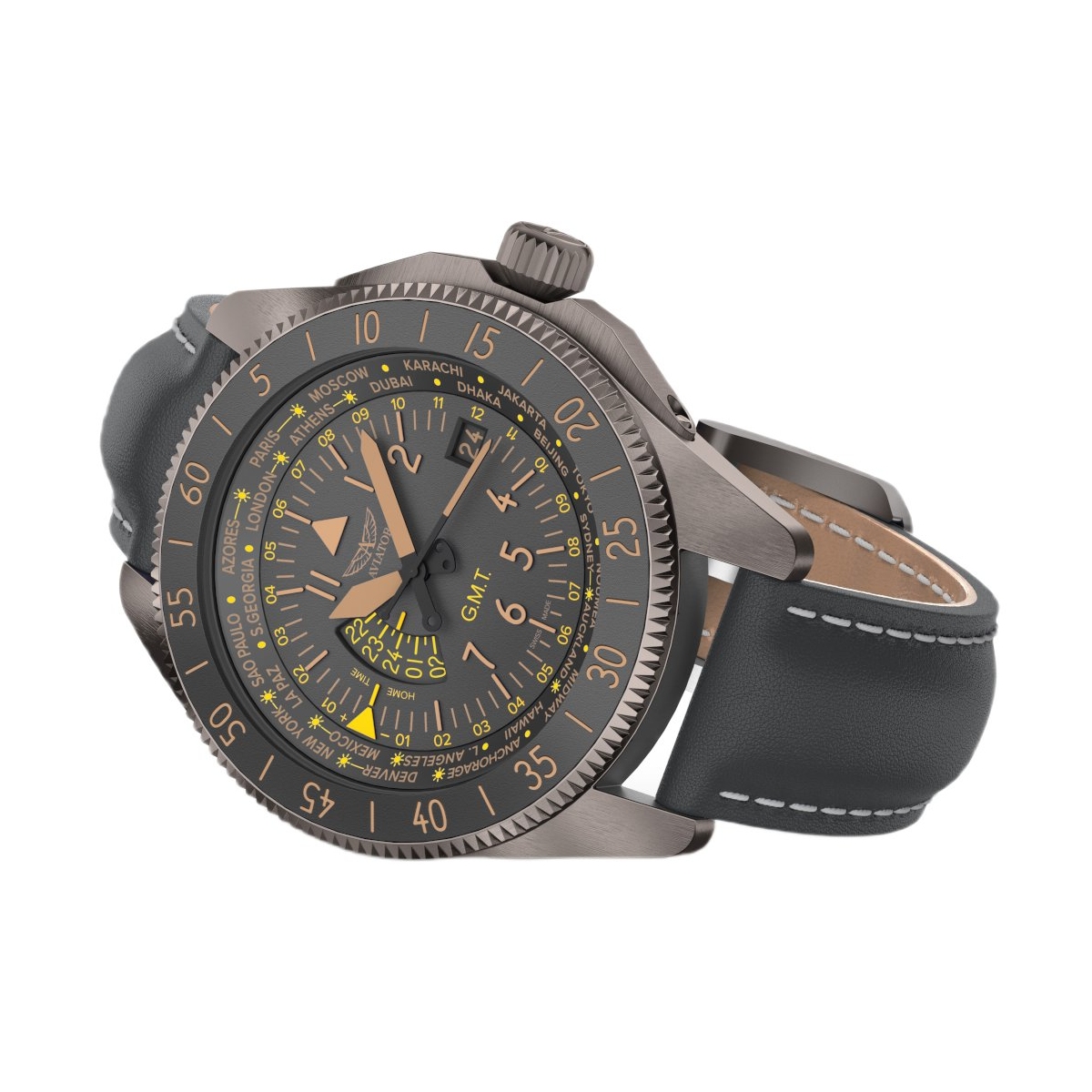 ZEGAREK AVIATOR AIRACOBRA GMT