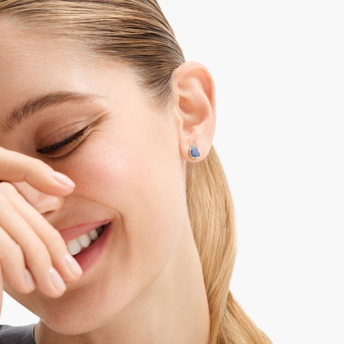 Kolczyki złote z awenturynem Saint Tropez