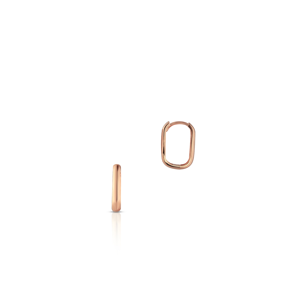 Kolczyki różowe złoto koła