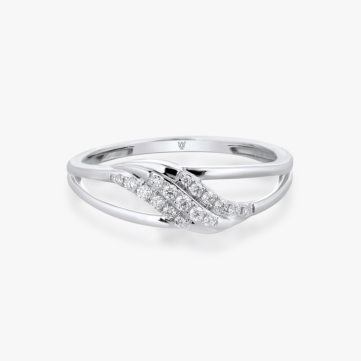 Pierścionek złoty z diamentami