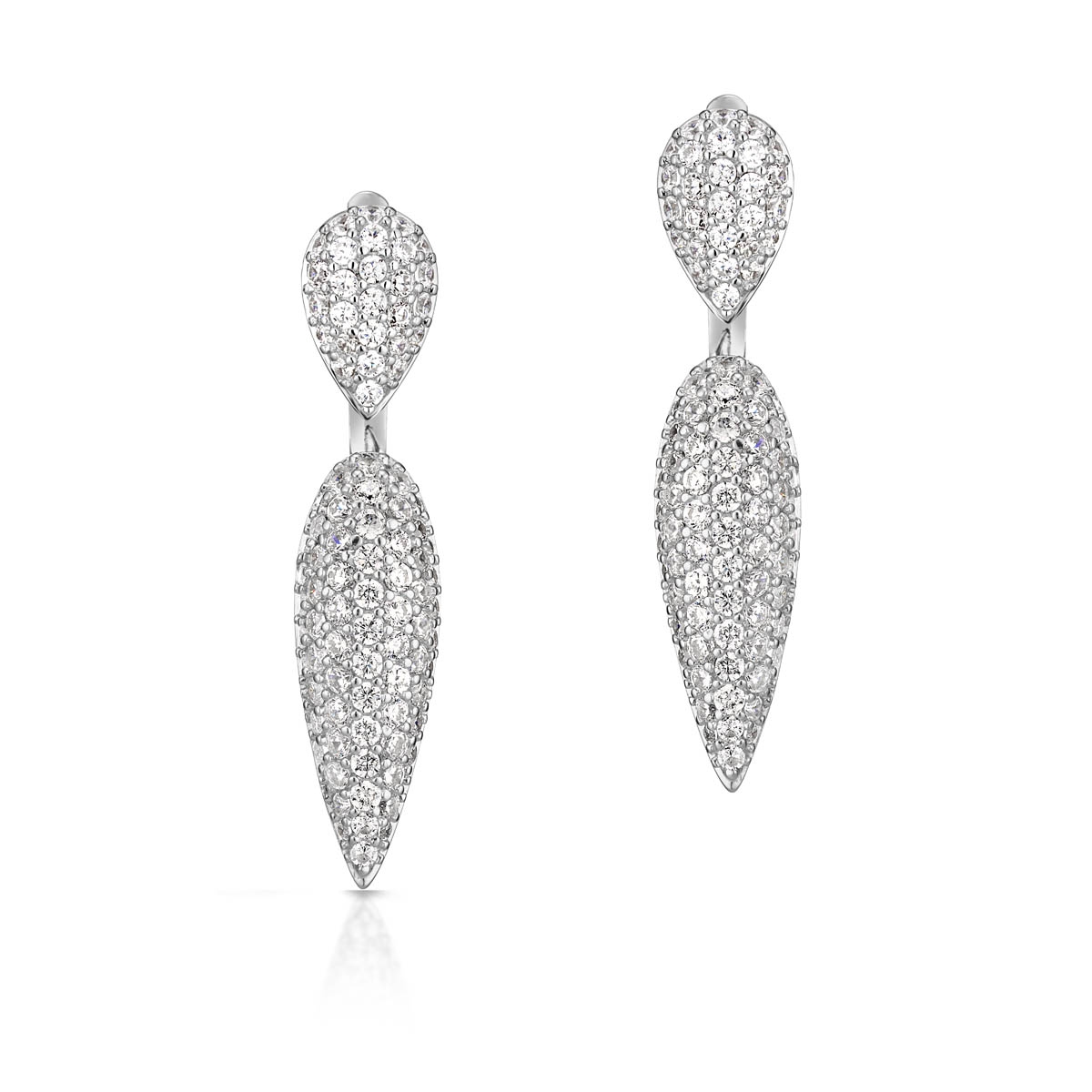 Kolczyki srebrne z cyrkoniami Emblems