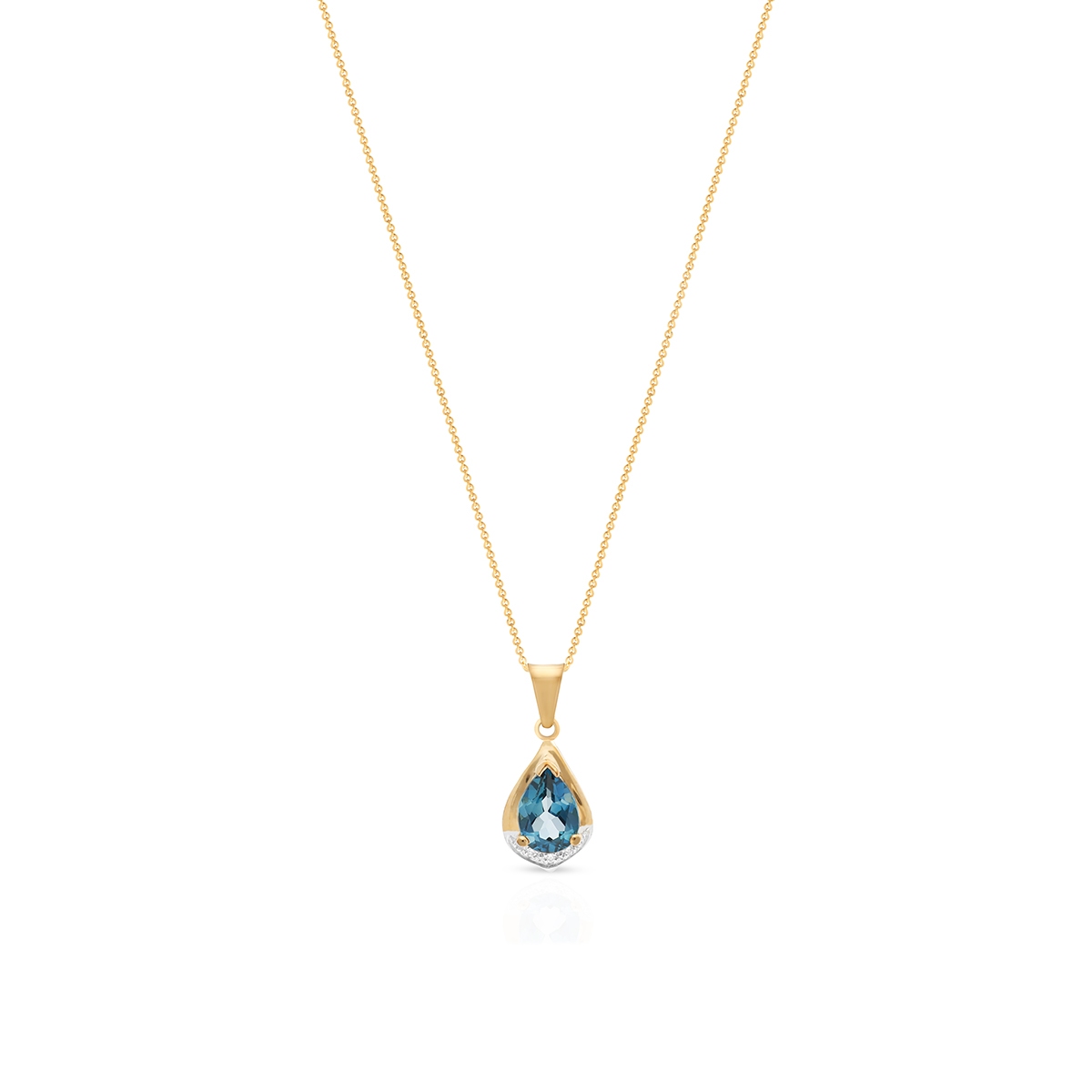 Wisiorek złoty bicolor topaz
