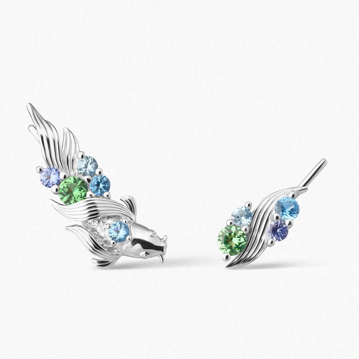 Nausznice srebrne KOI