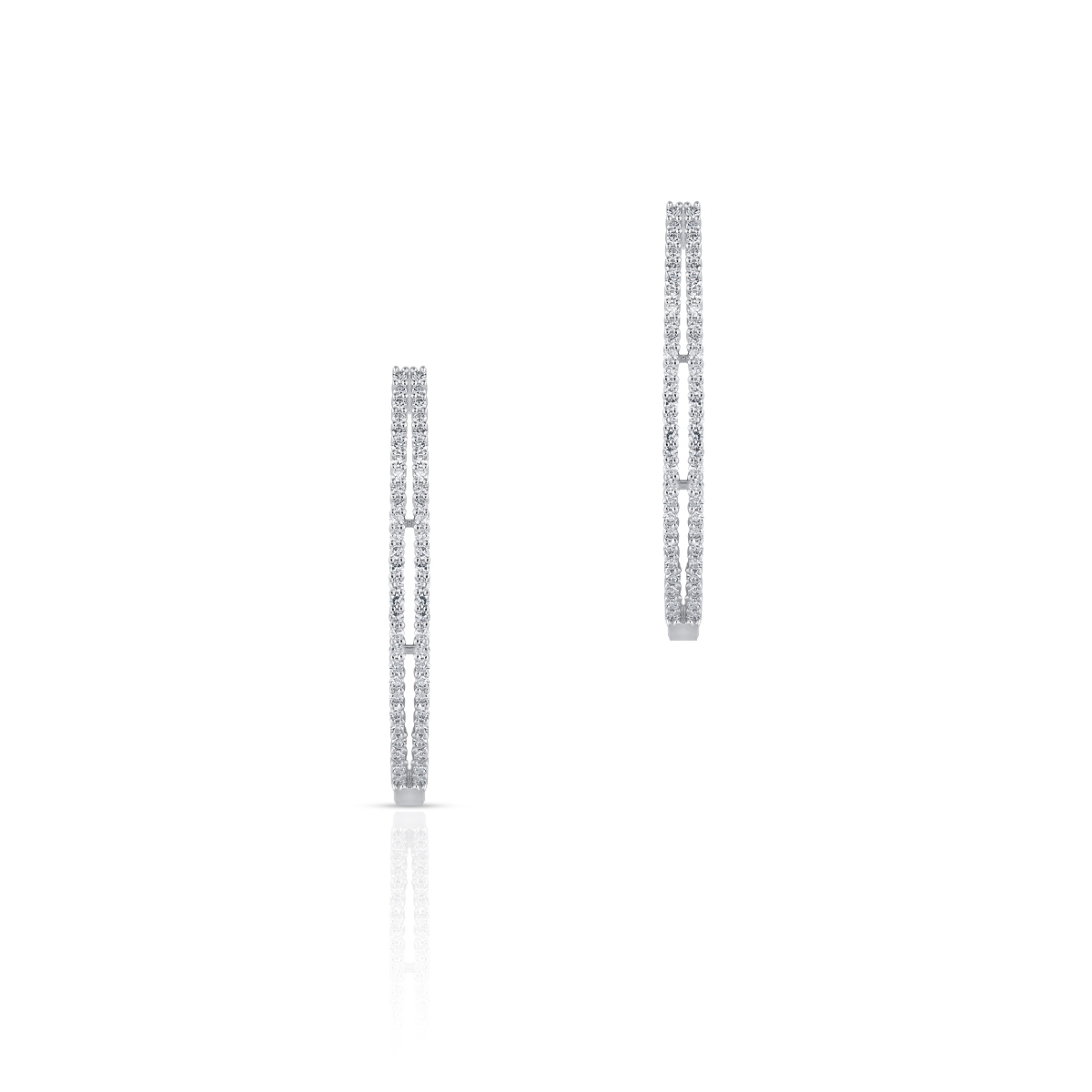 Kolczyki białe złoto z diamentami