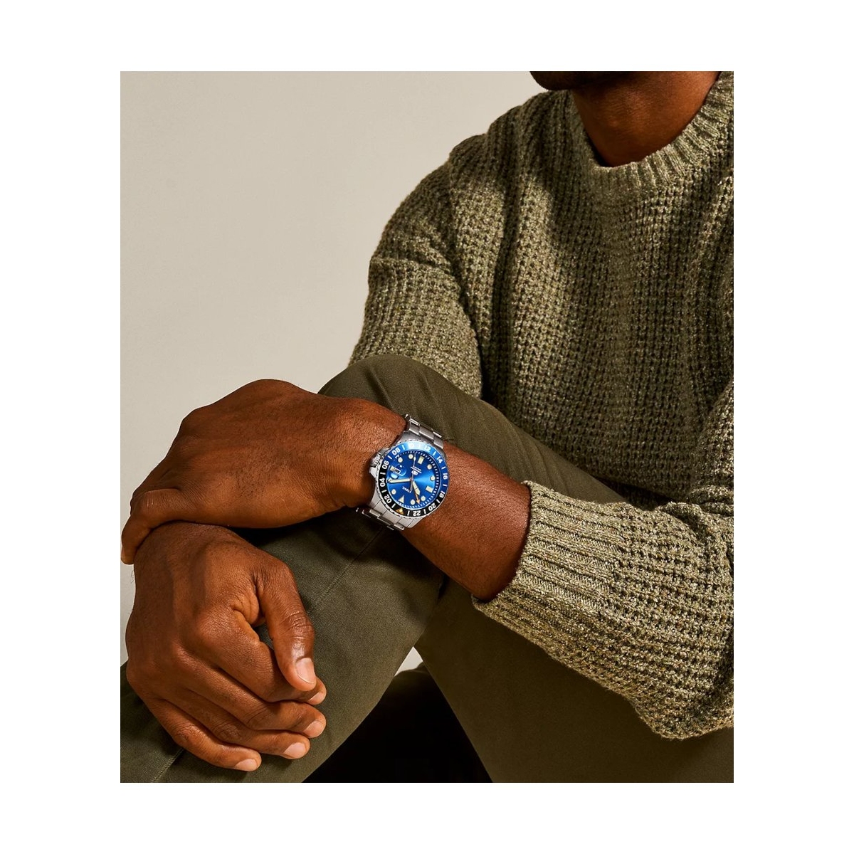 ZEGAREK FOSSIL BLUE GMT