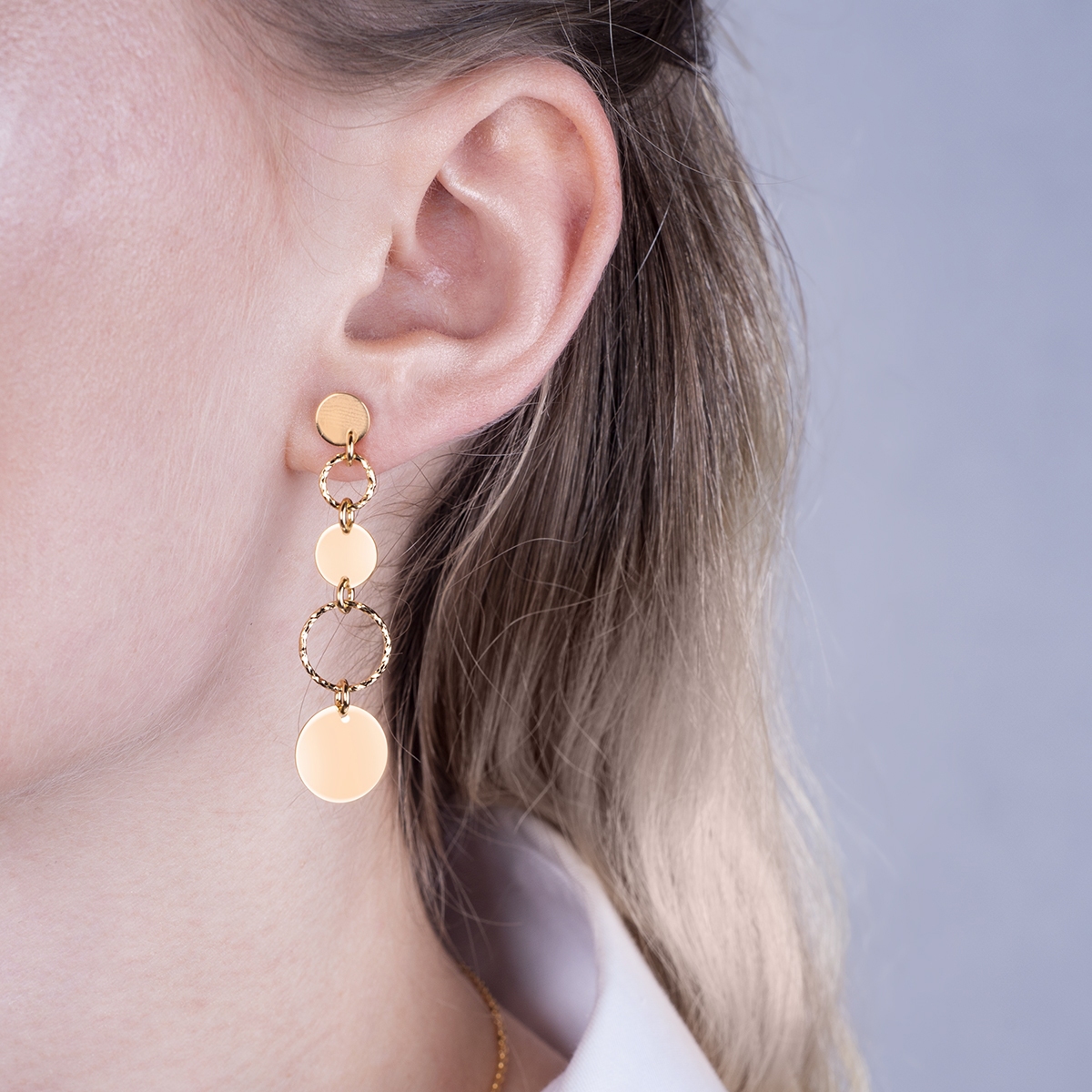 Kolczyki srebrne koła