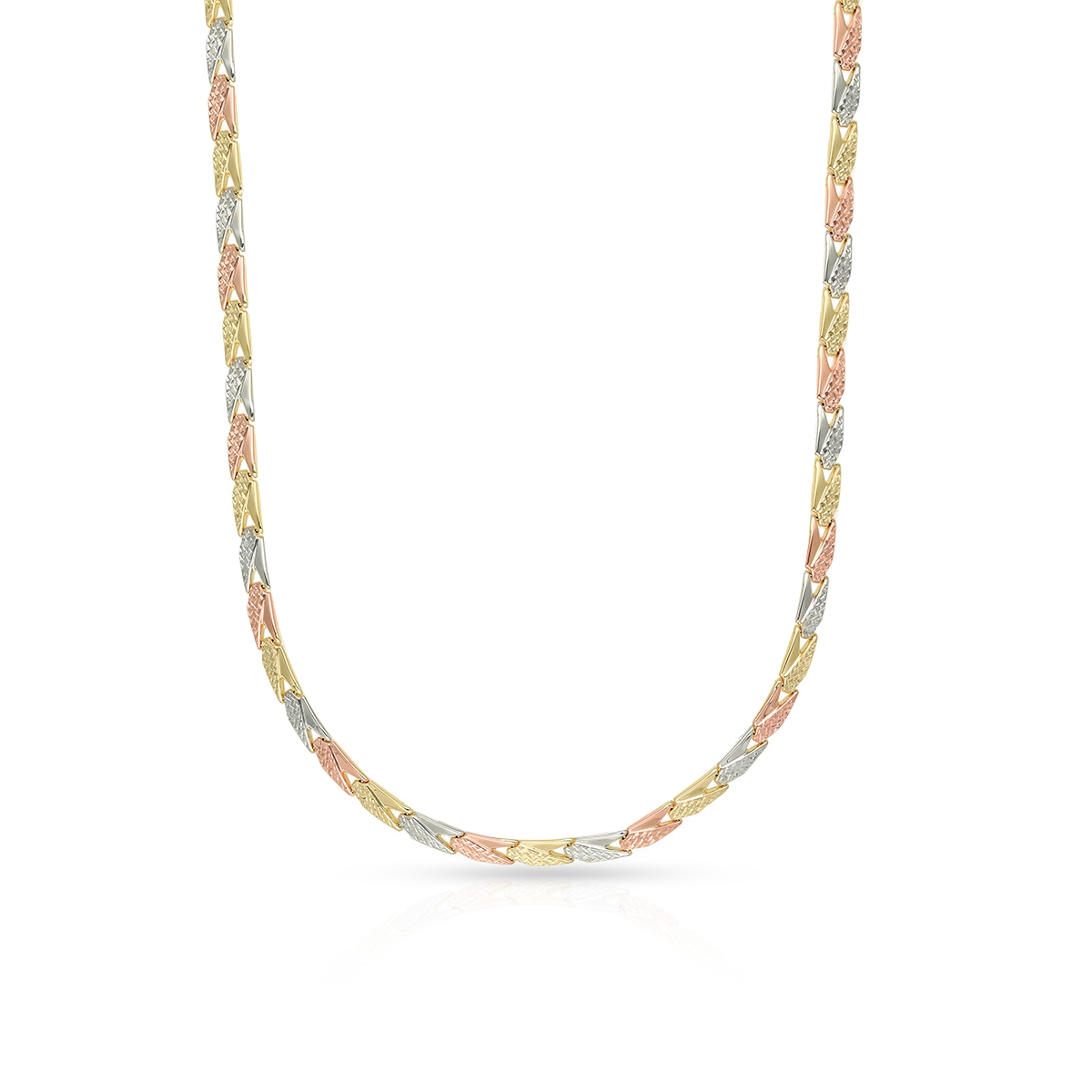 Naszyjnik złoty tricolor