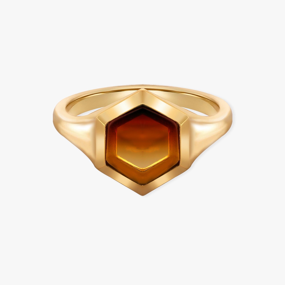 Pierścionek srebrny z bursztynem Miodowa