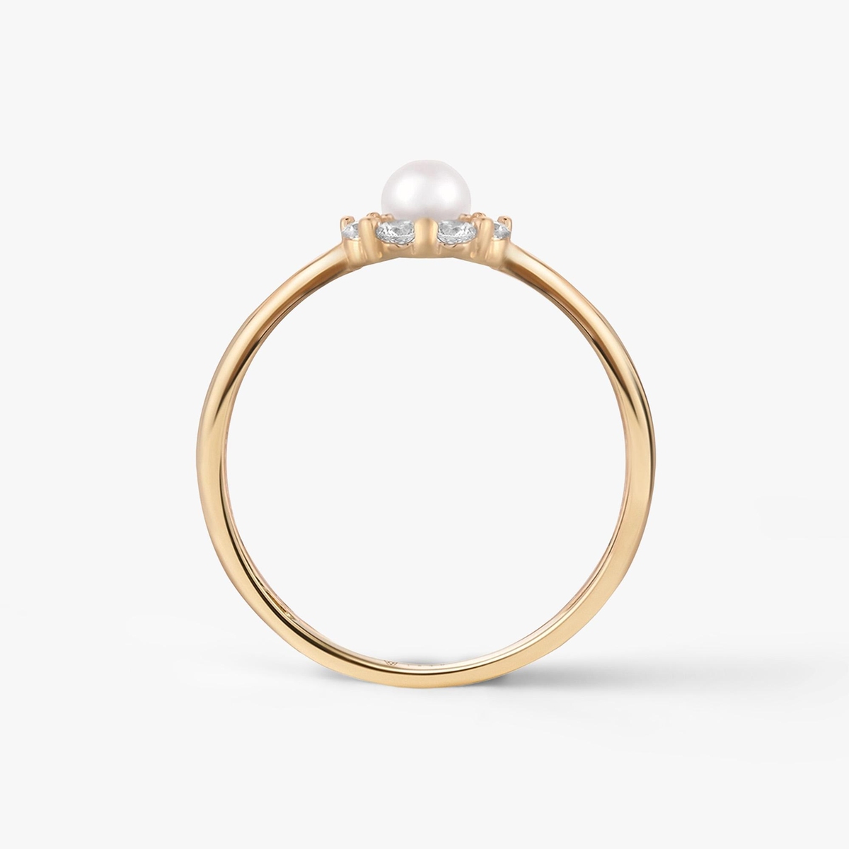 Pierścionek złoty z perłą Ceremonials