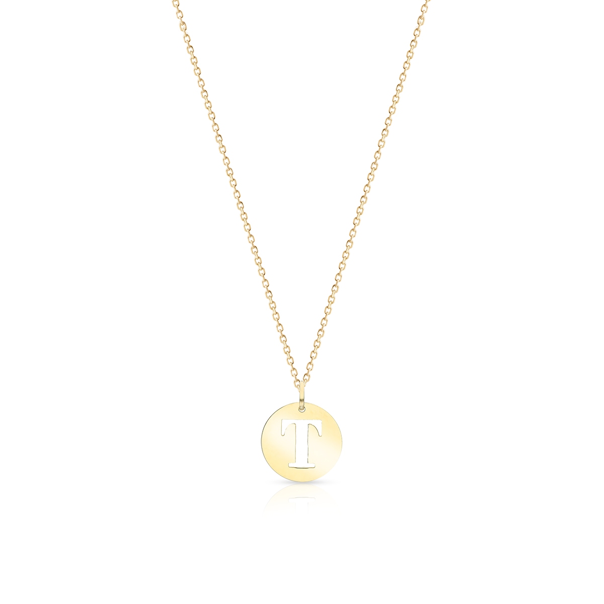 Wisiorek złoty literka T