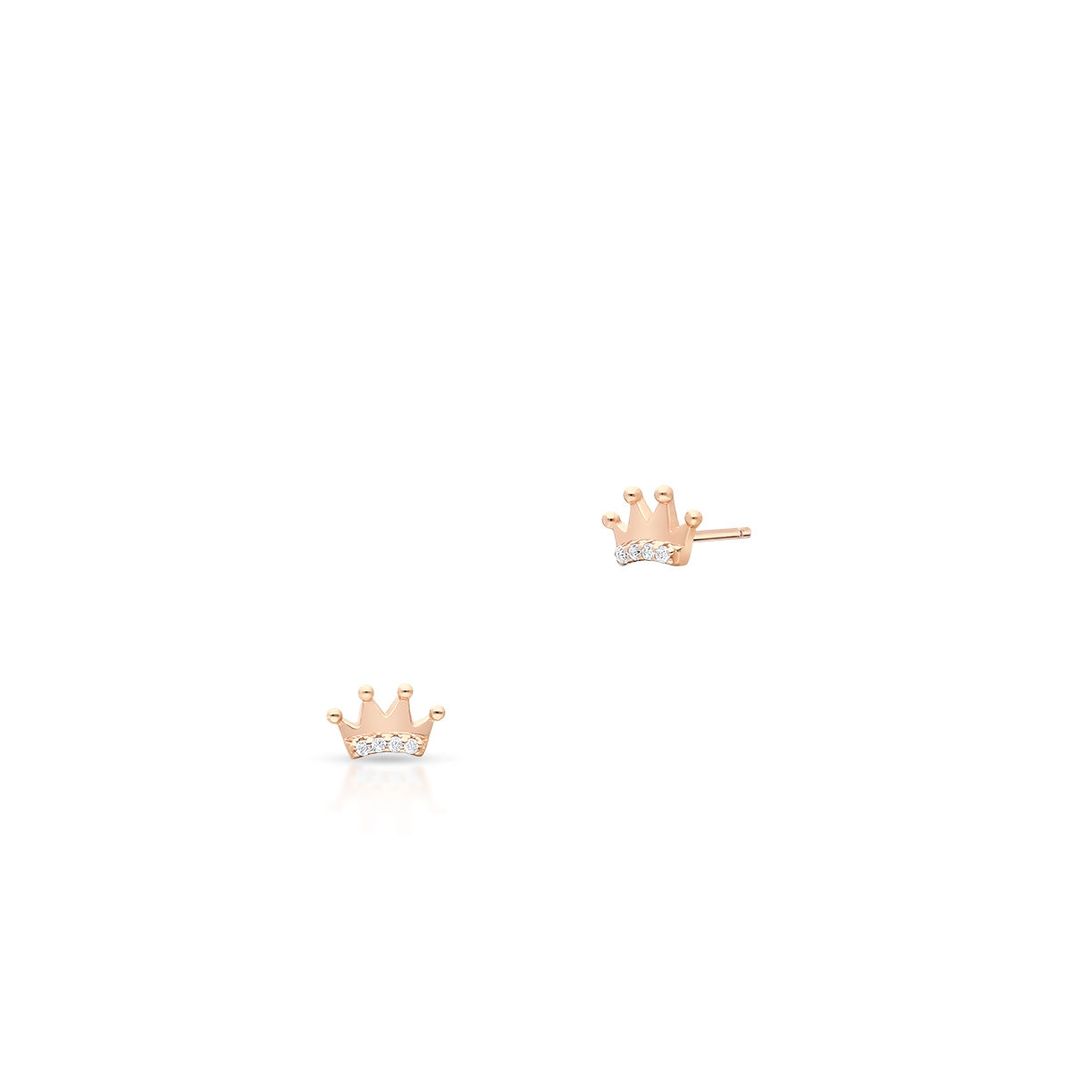 Kolczyki srebrne pozłacane princess