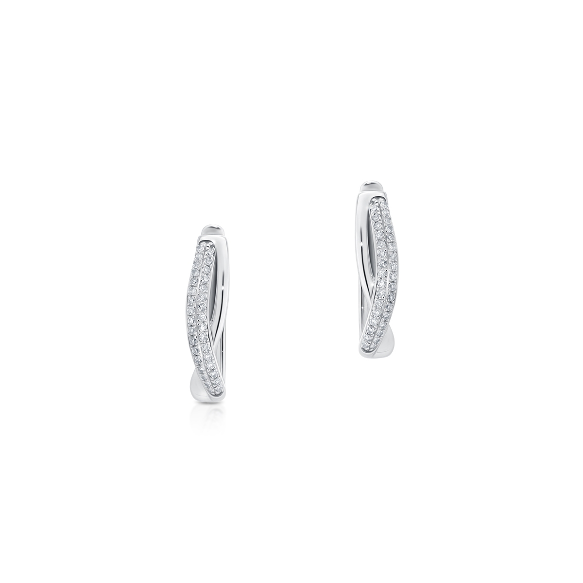 Kolczyki białe złoto z diamentami