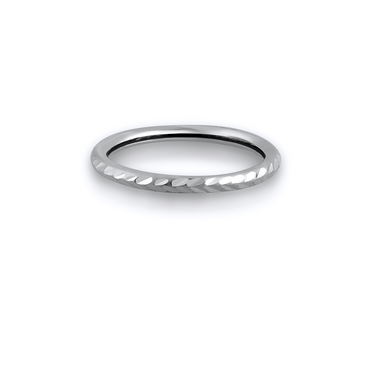 Pierścionek białe złoto basic