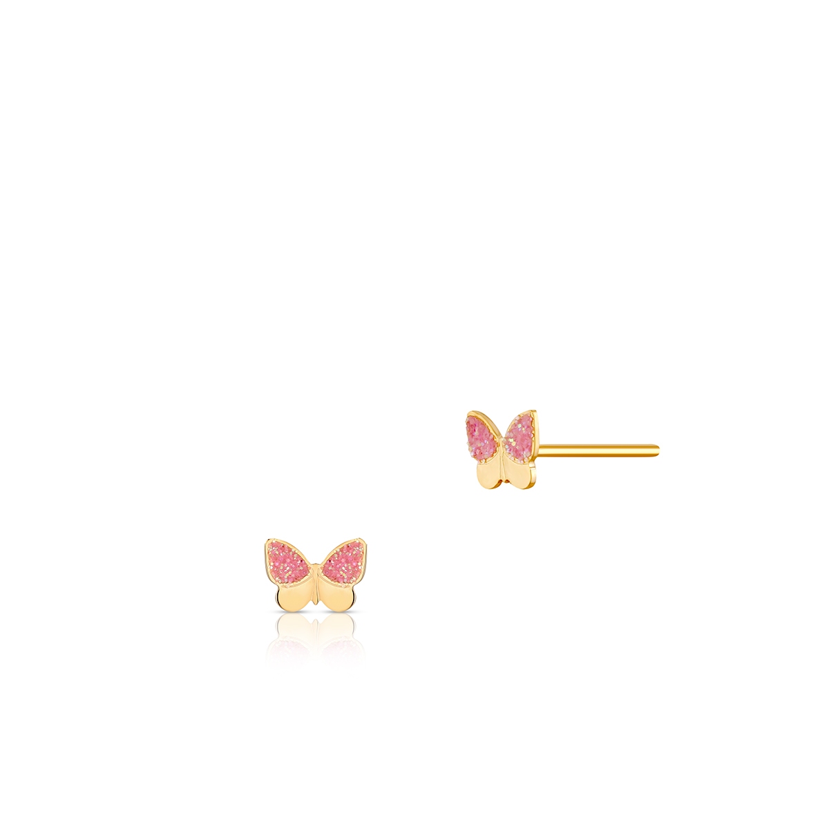 Kolczyki złote motylki