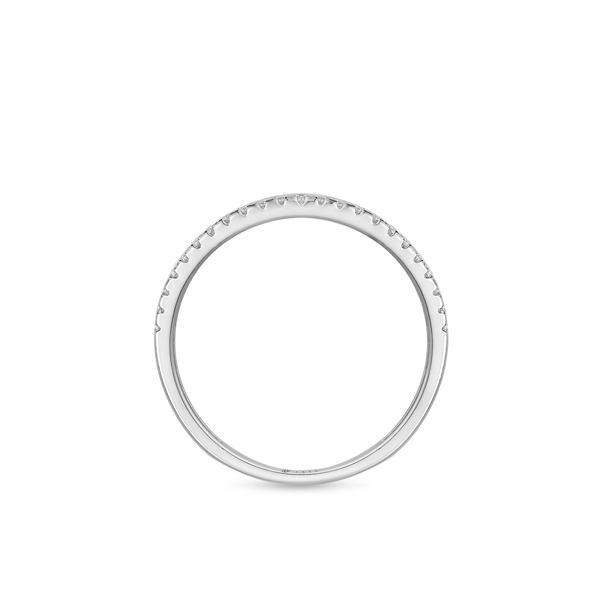 Pierścionek białe złoto z cyrkoniami