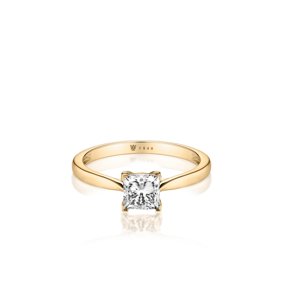 Pierścionek zaręczynowy złoty Niezwykły