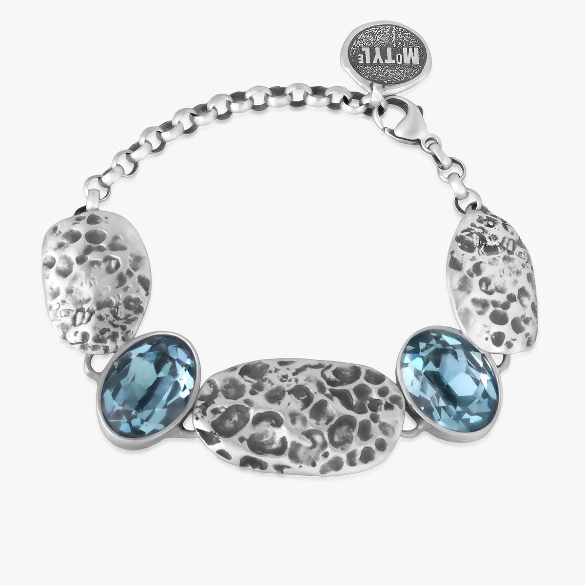 Bransoleta srebrna Motyle