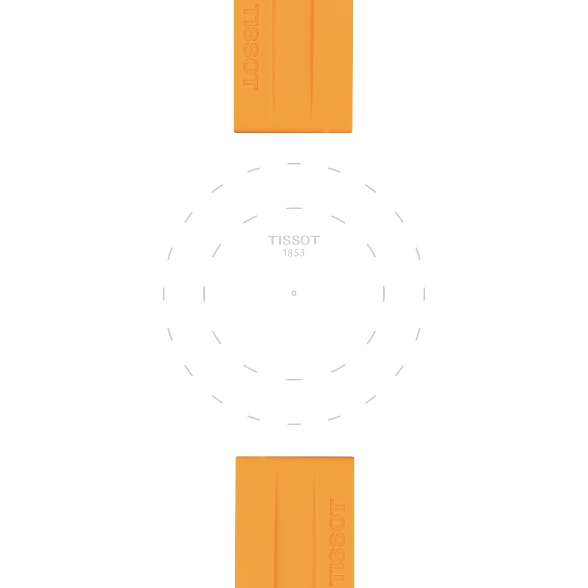 Silikonowy pomarańczowy pasek Tissot 22 mm