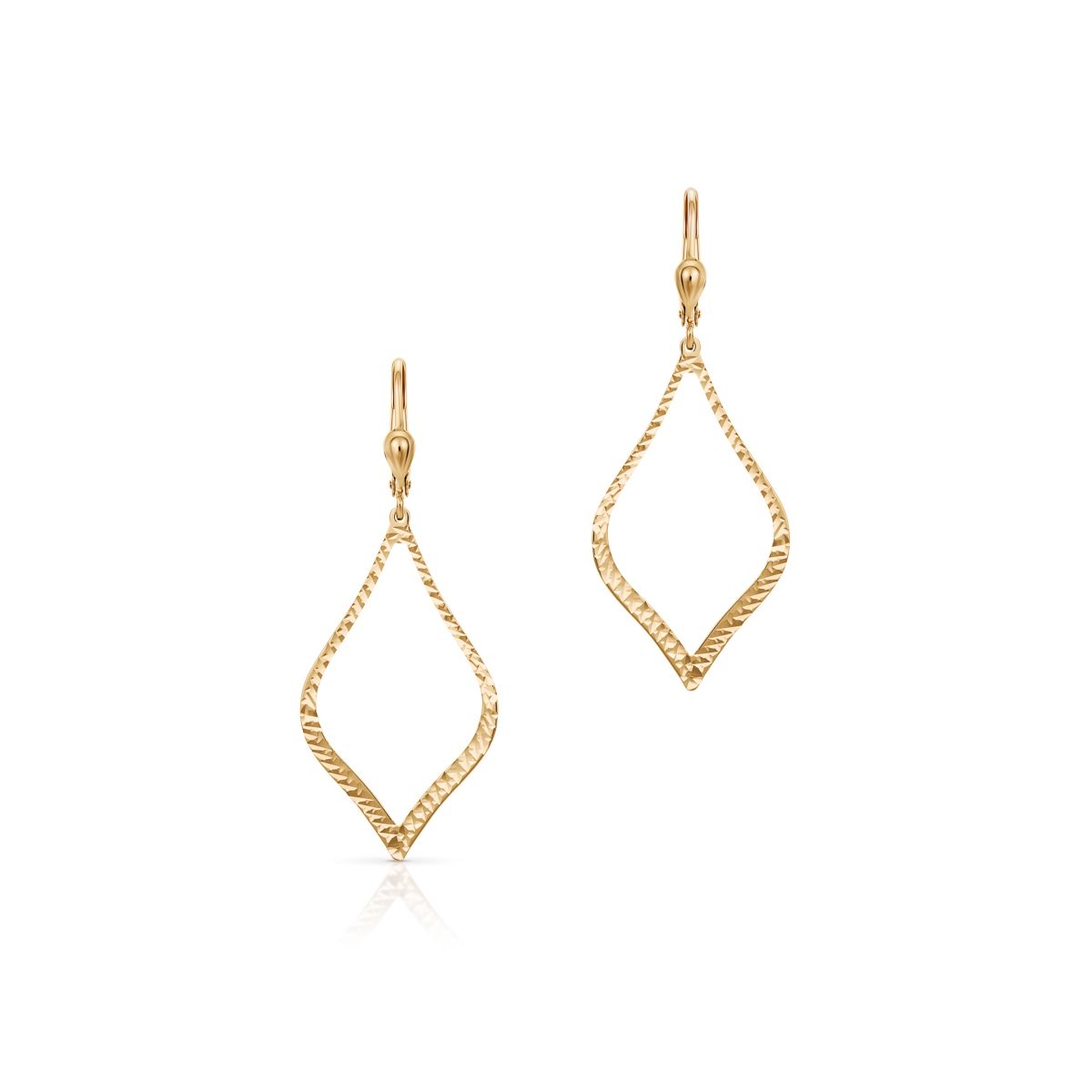 Kolczyki złote fakturowane