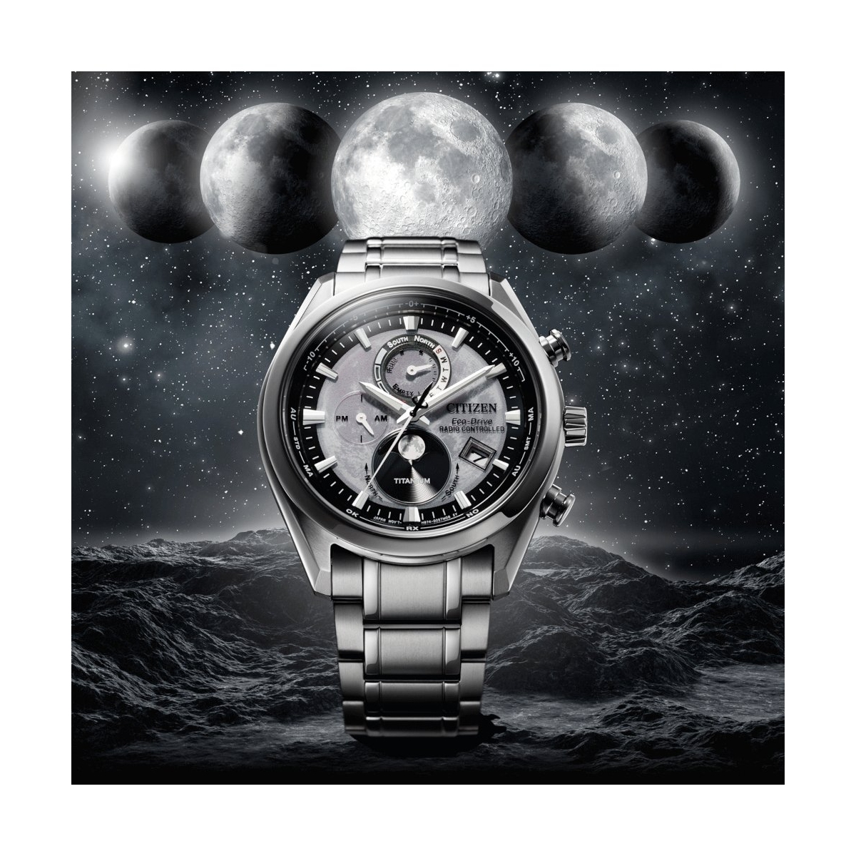 ZEGAREK CITIZEN TSUKI-YOMI RADIO CONTROLLED MOONPHASE