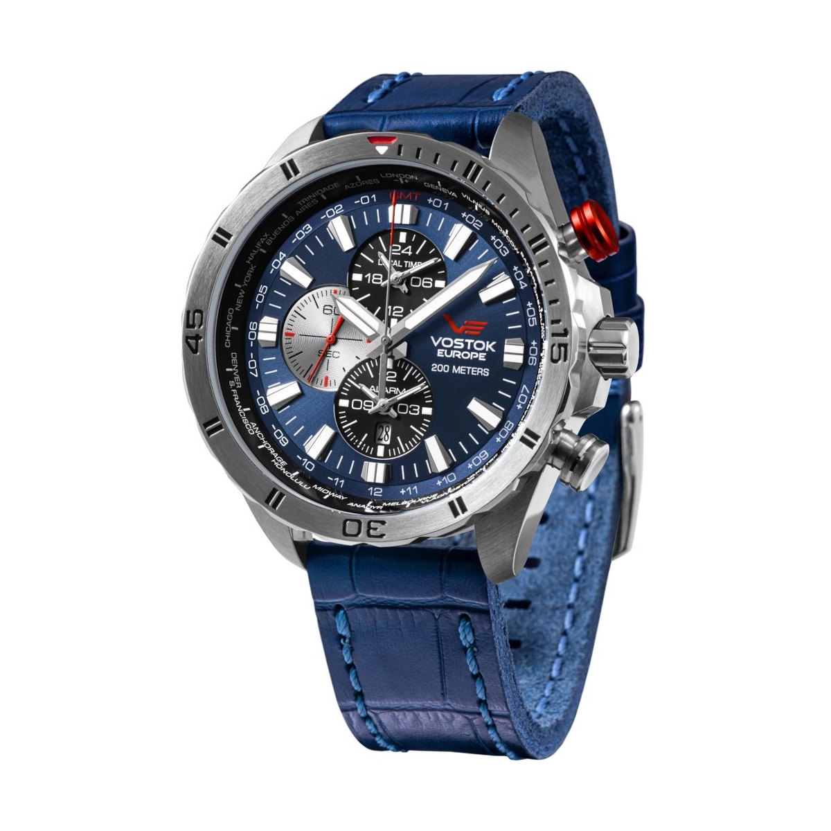 ZEGAREK VOSTOK EUROPE ALMAZ SPACE STATION DUAL TIME