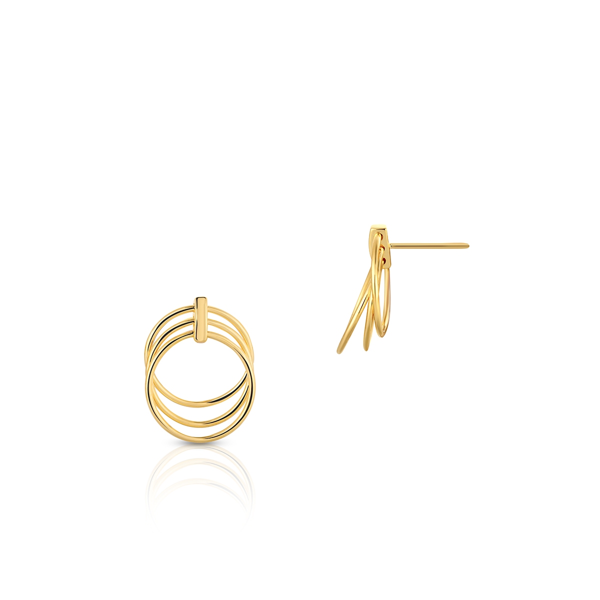 Kolczyki srebrne pozłacane