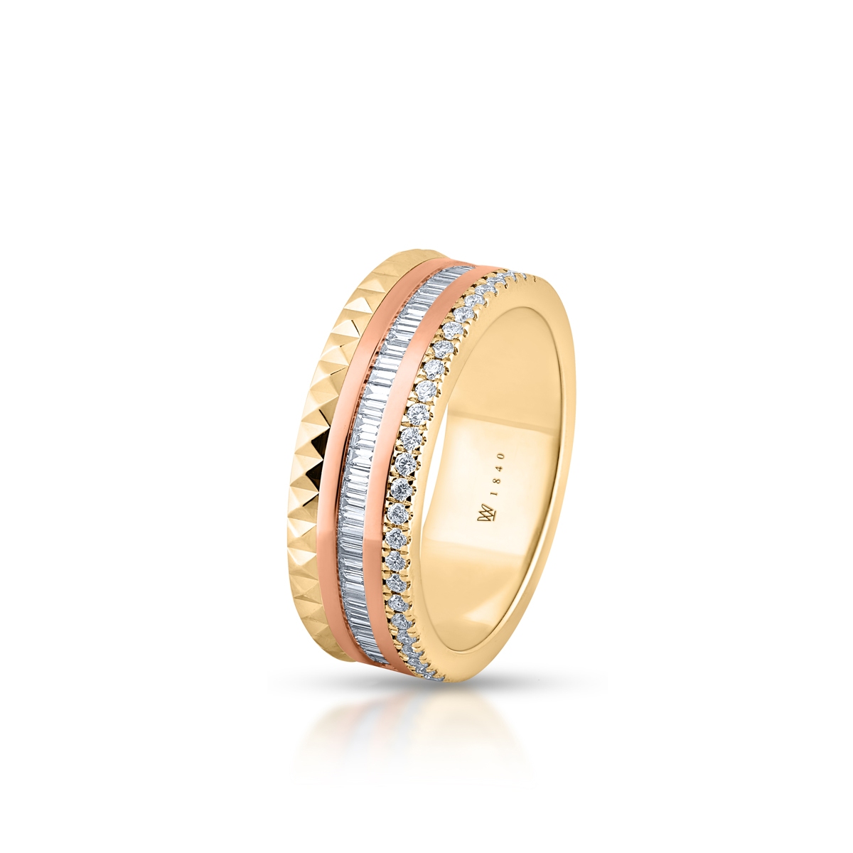 Pierścionek złoty z diamentami