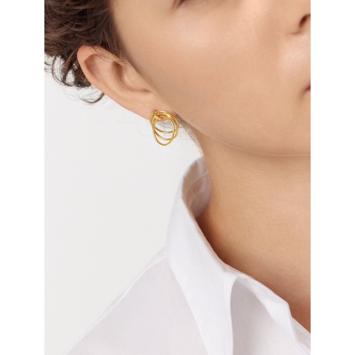 Kolczyki srebrne pozłacane