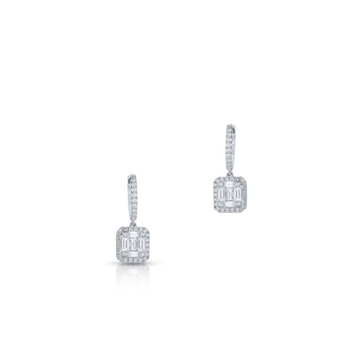 Kolczyki białe złoto z diamentami