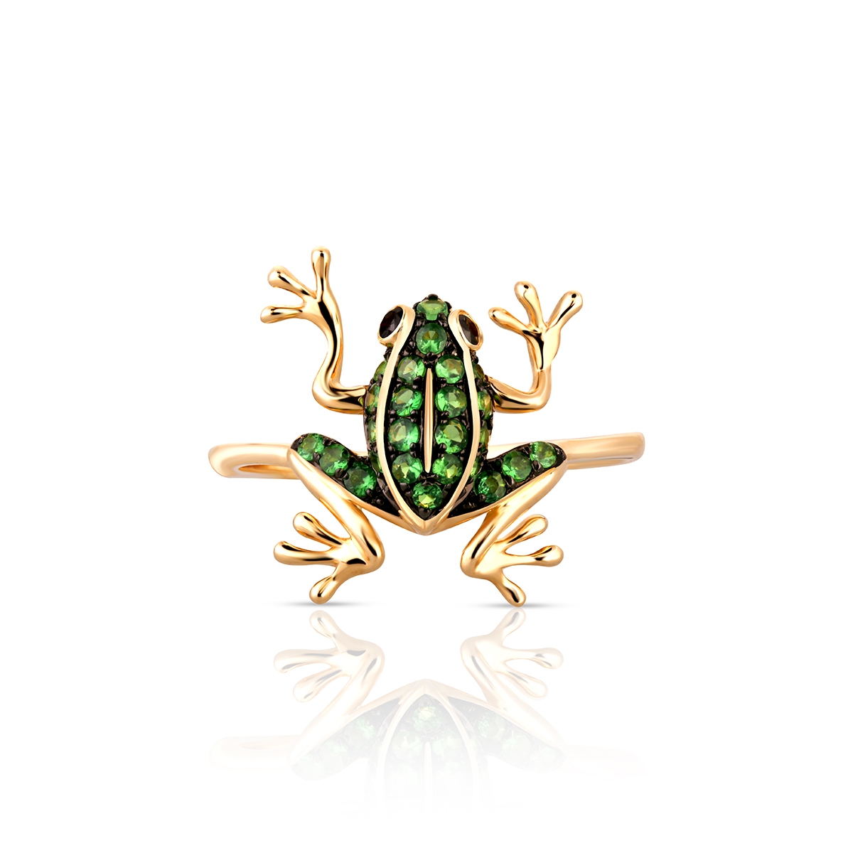 Pierścionek złoty Kwiaty nocy Anturium