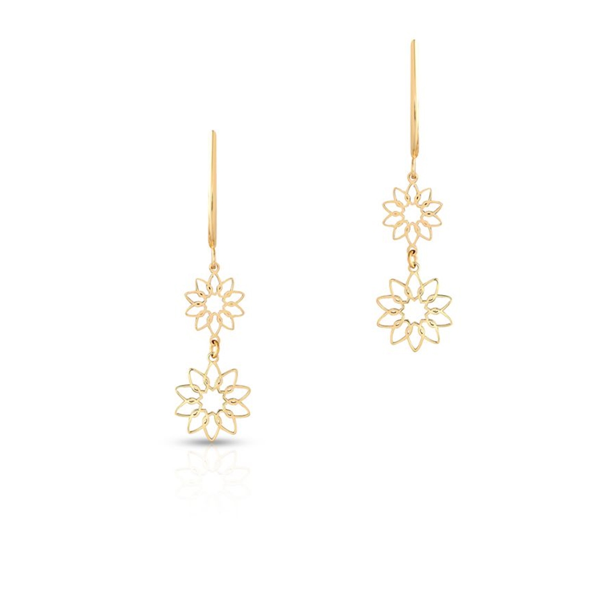 Kolczyki srebrne pozłacane