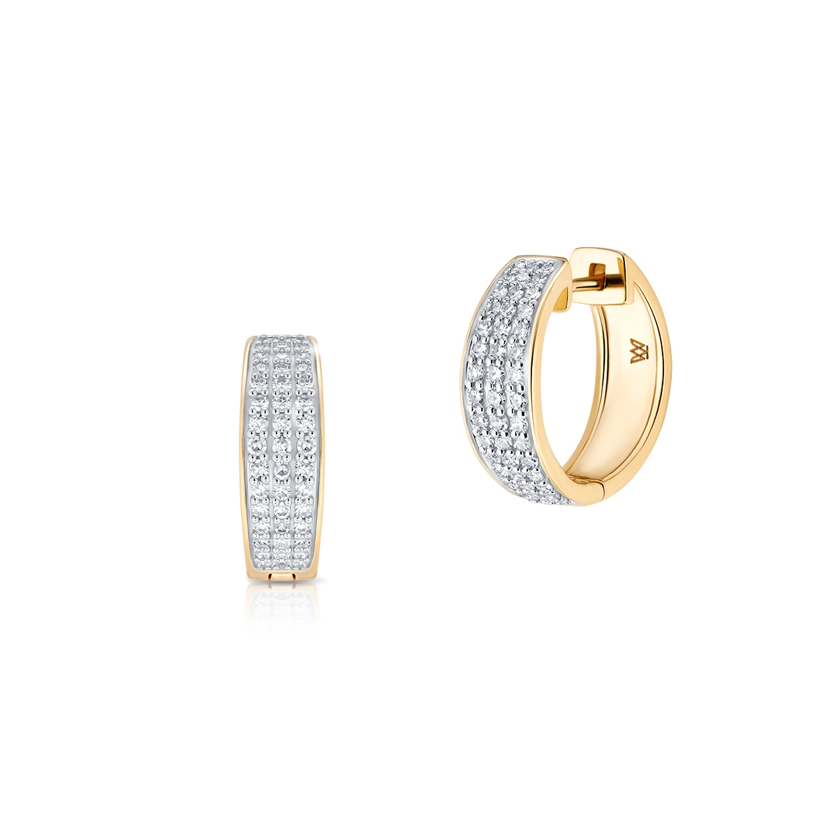 Kolczyki złote z diamentami