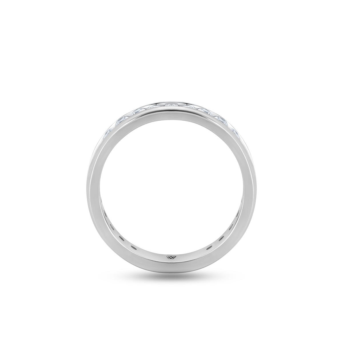 Pierścionek białe złoto z diamentami