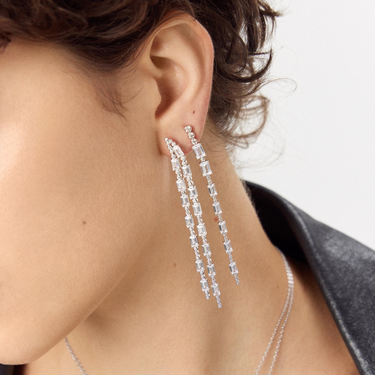 Kolczyki srebrne z cyrkoniami Ceremonials