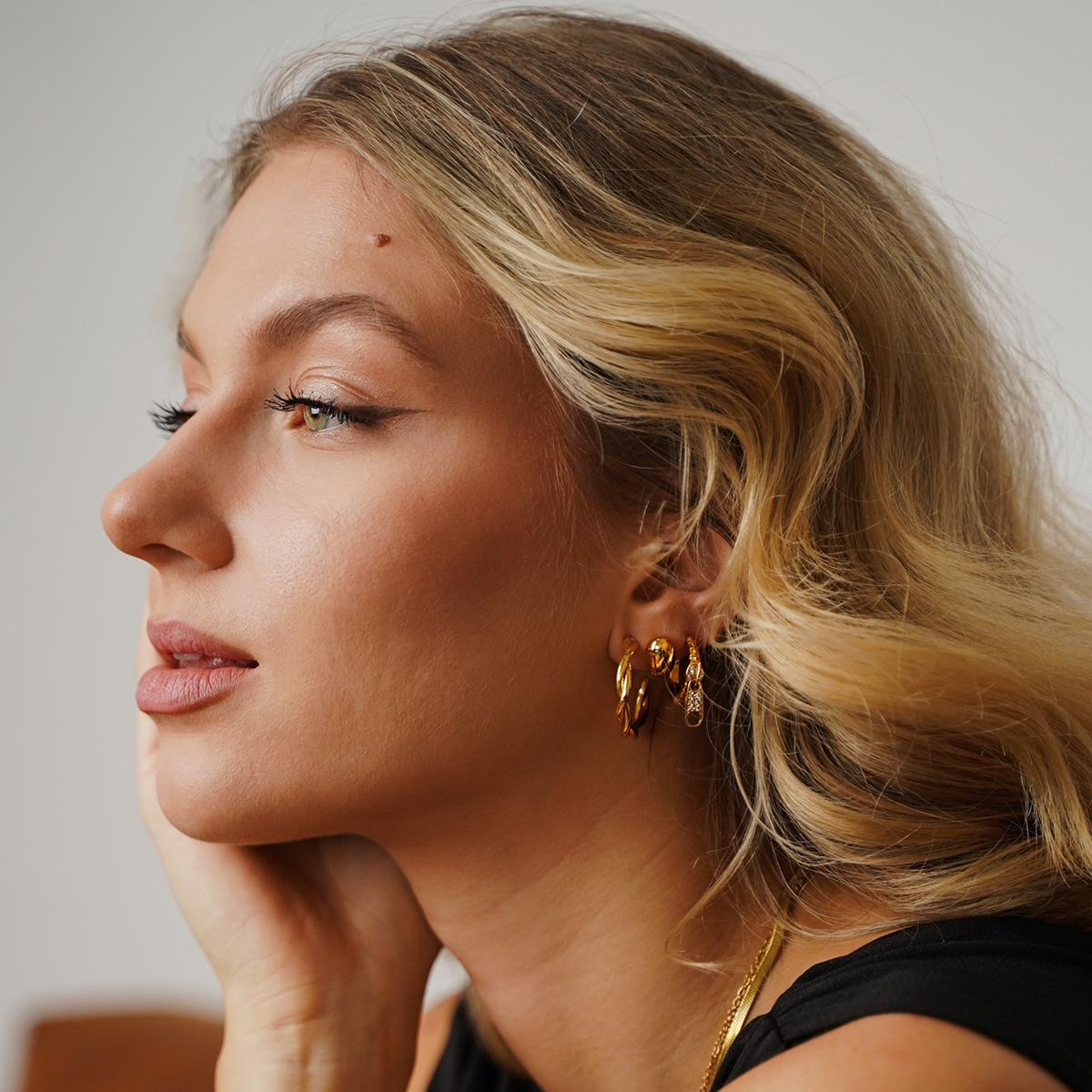 Kolczyki z motywem suwaka Basics