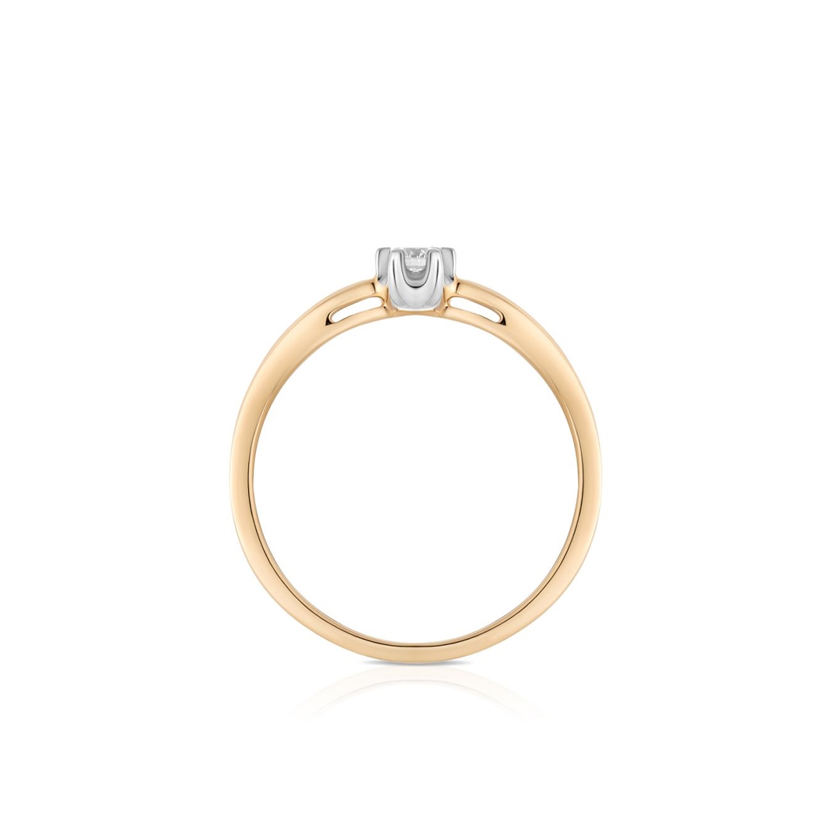 Pierścionek złoty z brylantem