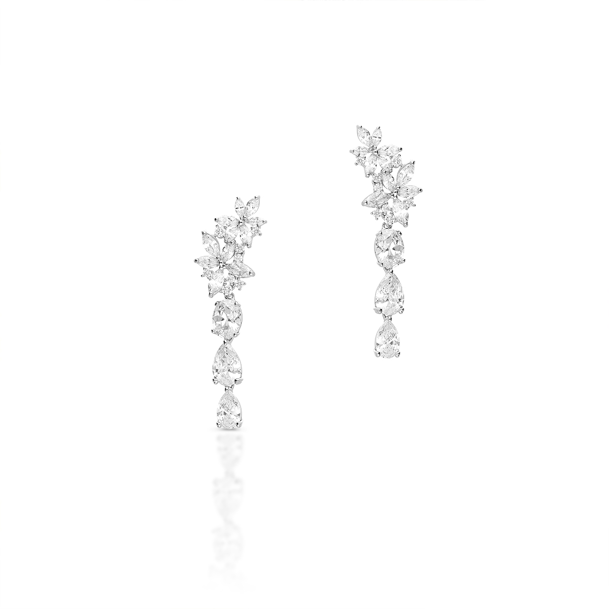 Kolczyki mosiężne z cyrkoniami