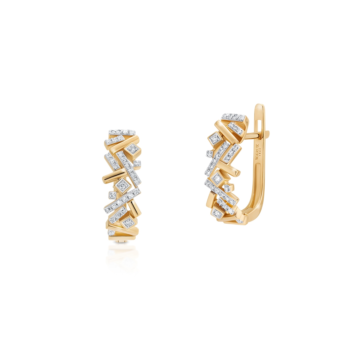 Kolczyki złote z diamentami