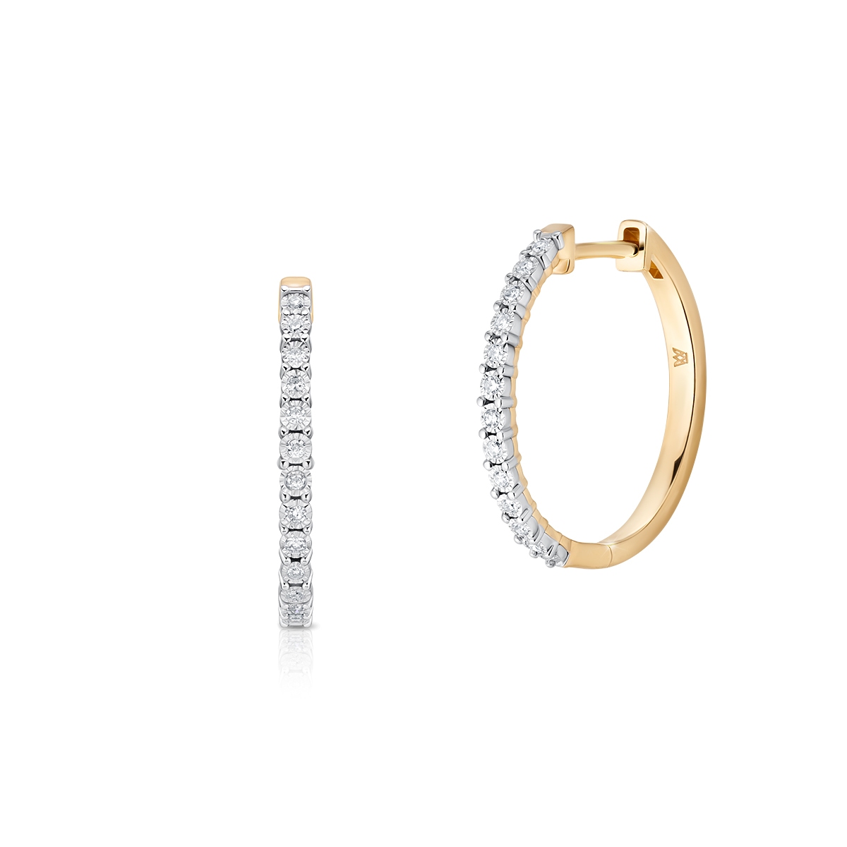 Kolczyki złote z diamentami