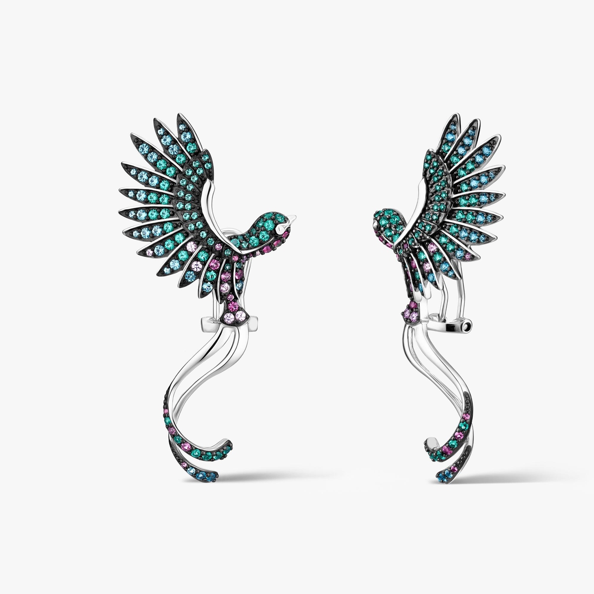 Kolczyki srebrne Preludium Paradise Birds