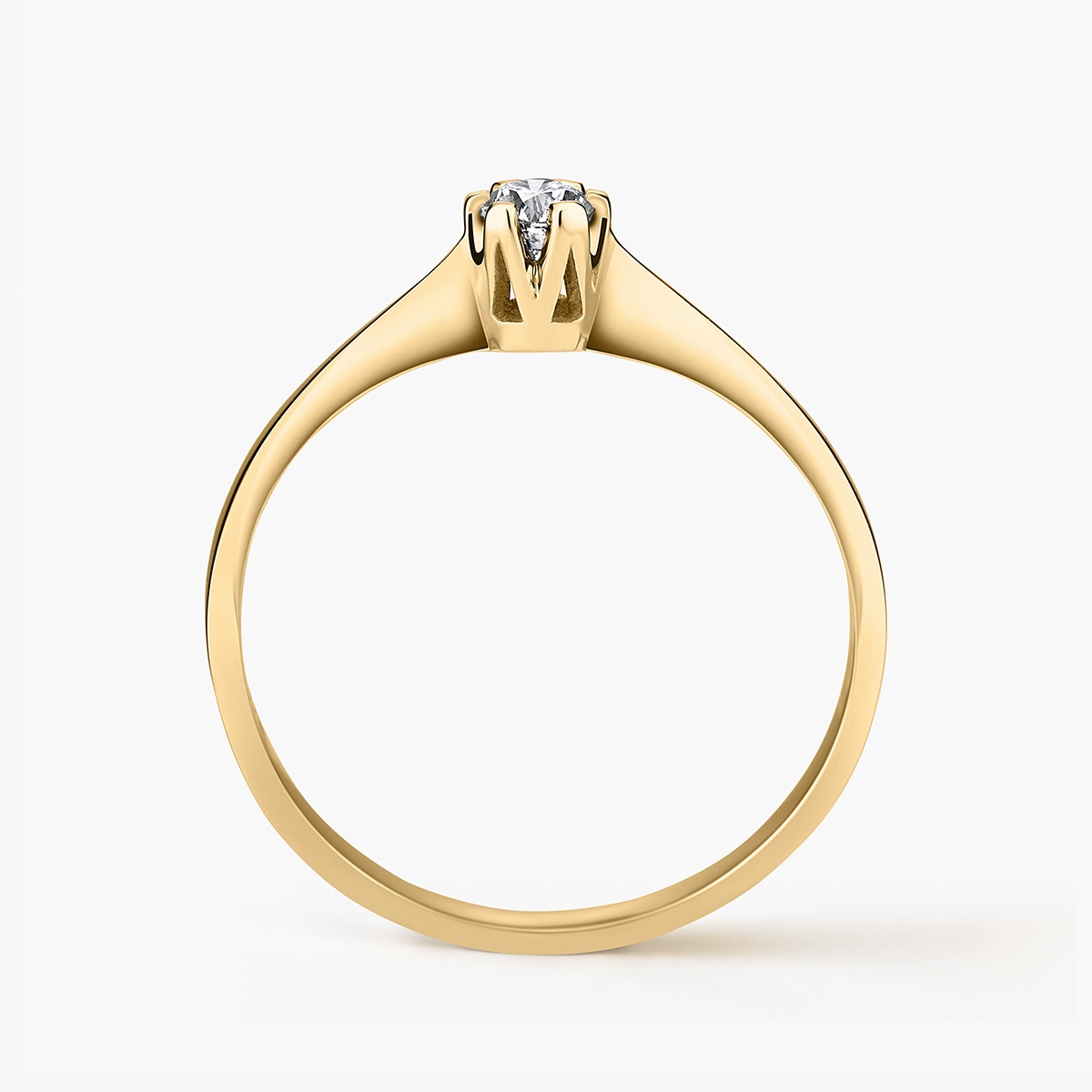 Pierścionek zaręczynowy złoty Jedyny