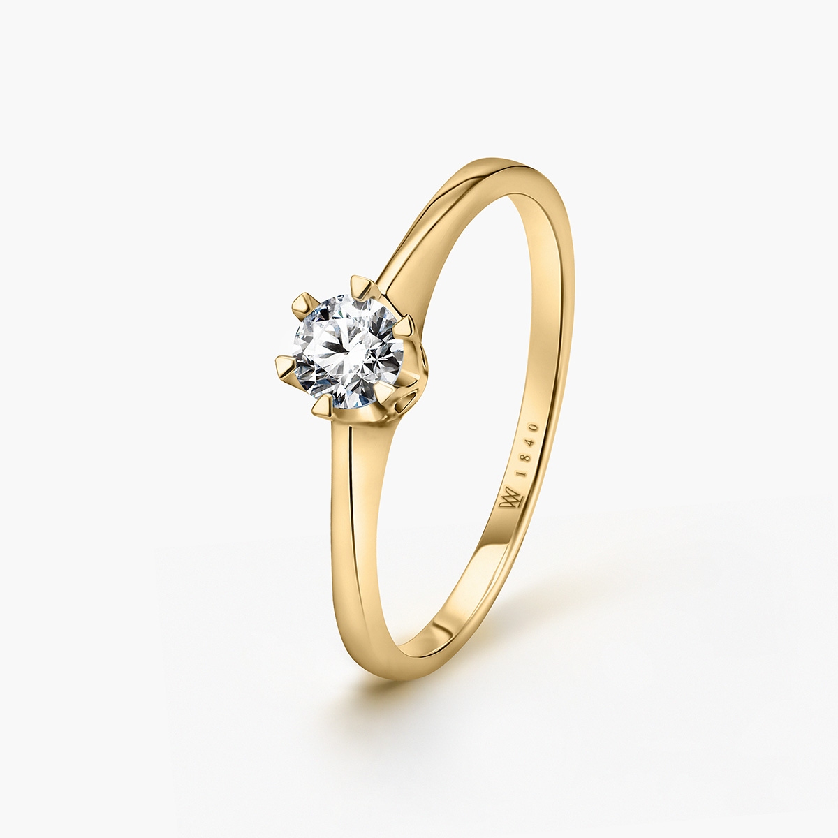 Pierścionek zaręczynowy złoty Jedyny