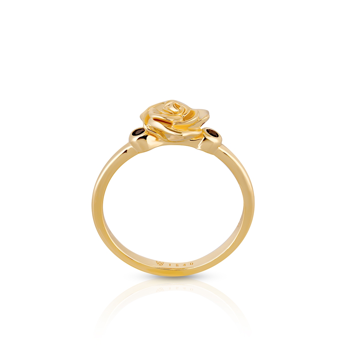 Pierścionek srebrny pozłacany