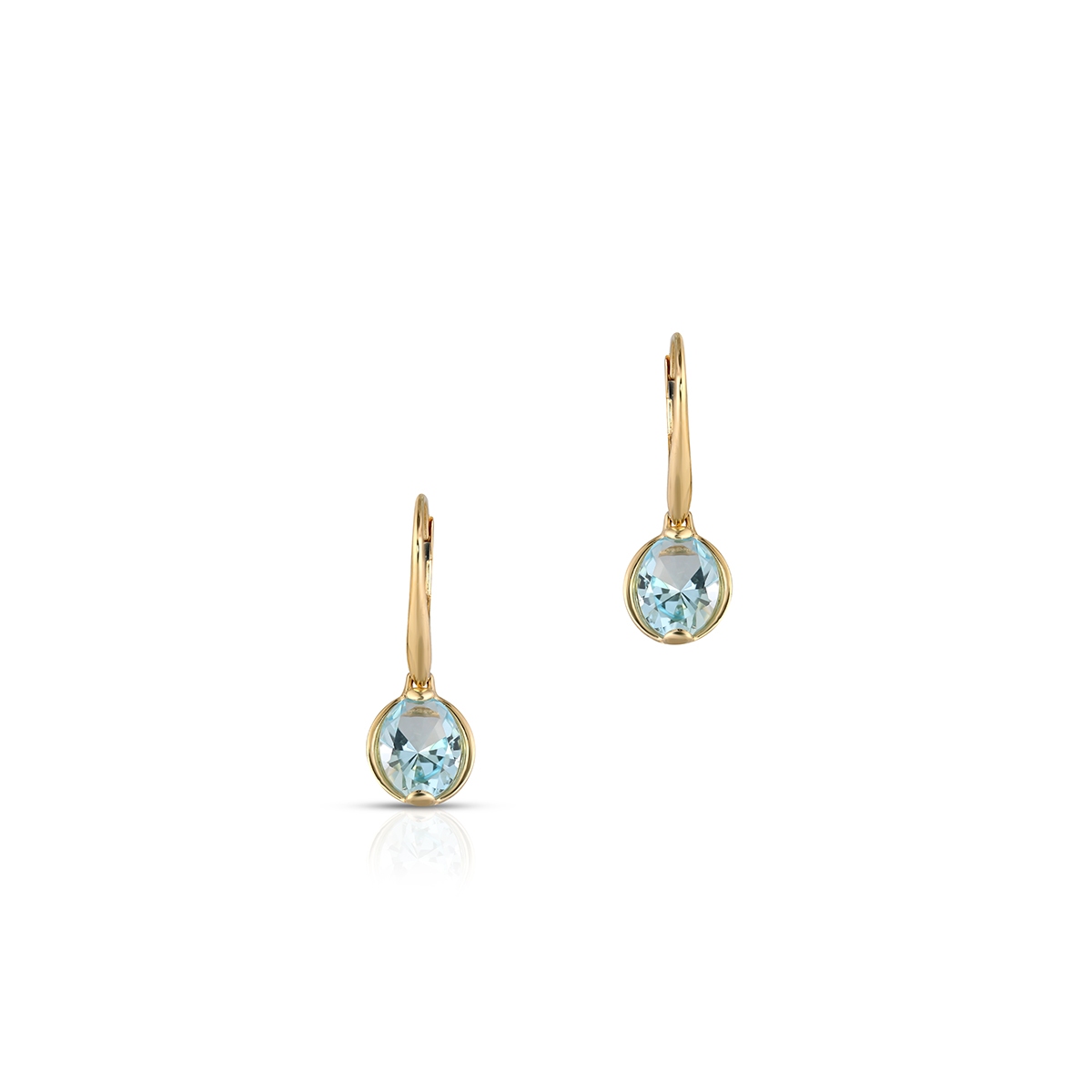 Kolczyki złote z topazem