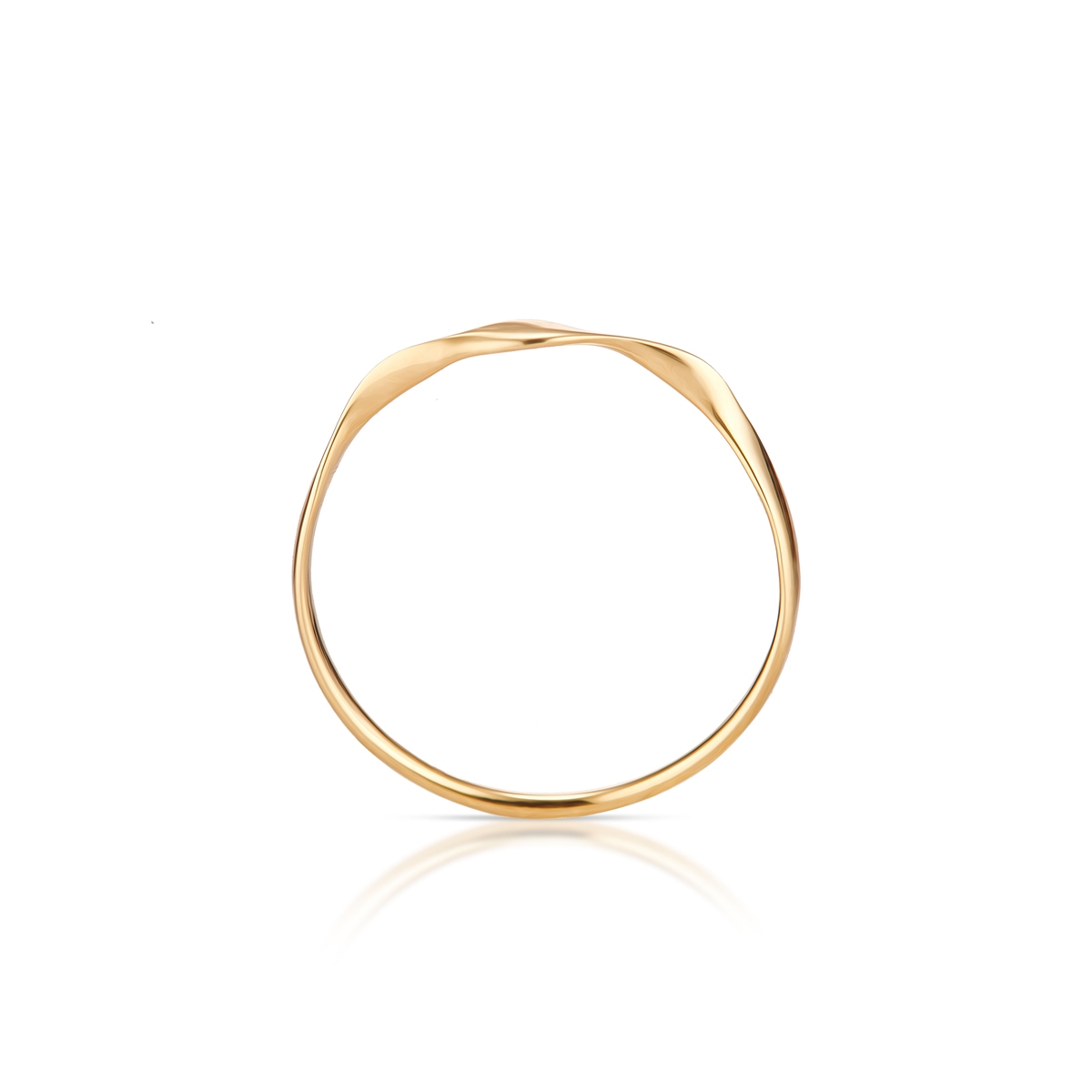 Pierścionek złoty wstążka