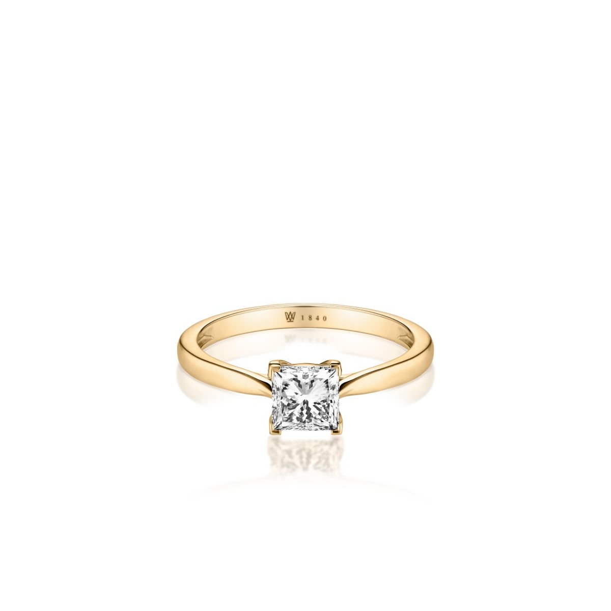 Pierścionek zaręczynowy złoty Niezwykły