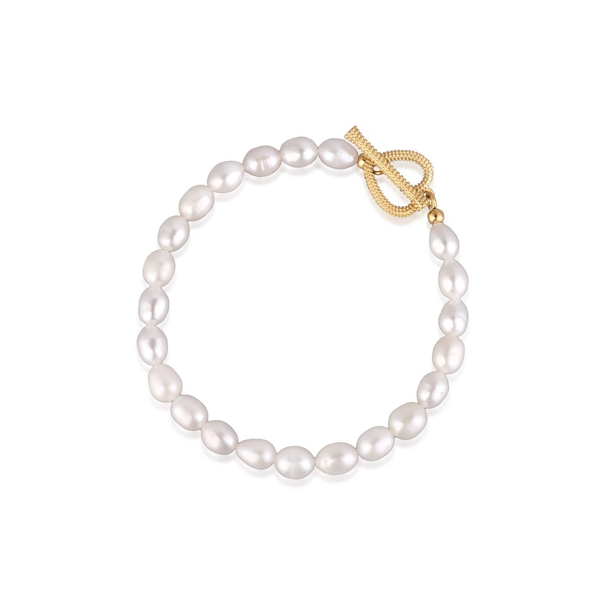 Bransoleta srebrna z perłami