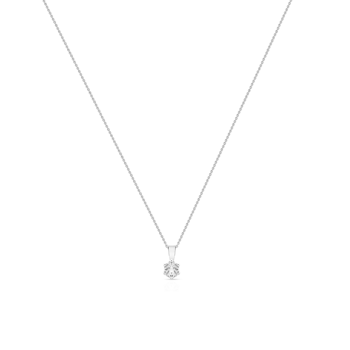 Wisiorek białe złoto z brylantem