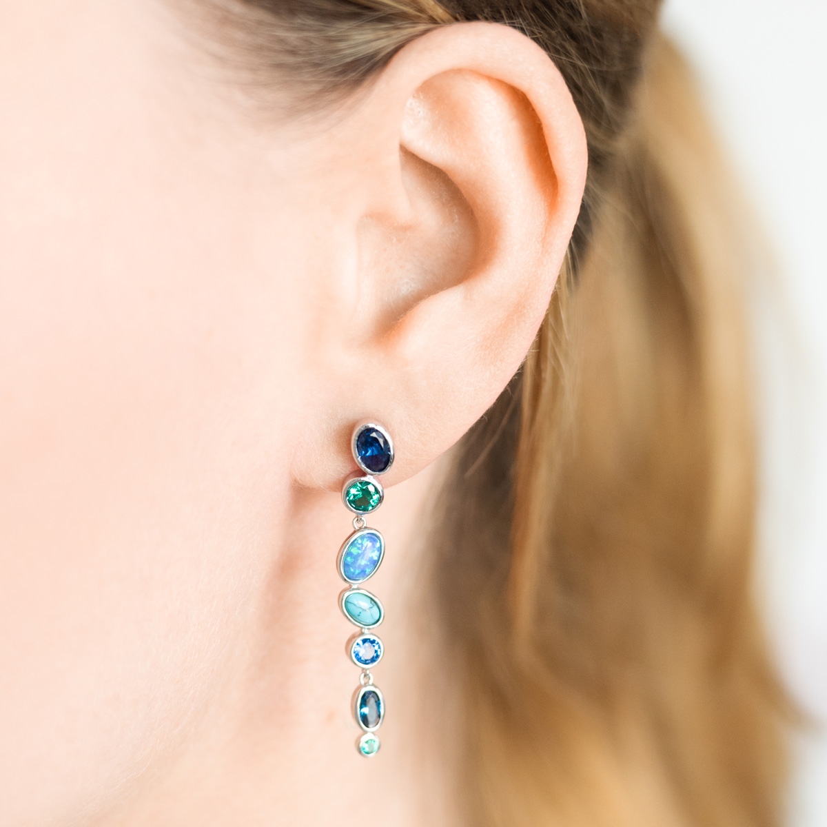 Kolczyki srebrne Laguna