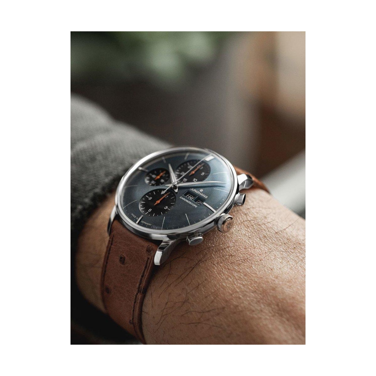 ZEGAREK JUNGHANS MEISTER CHRONOSCOPE DATE ENGLISH